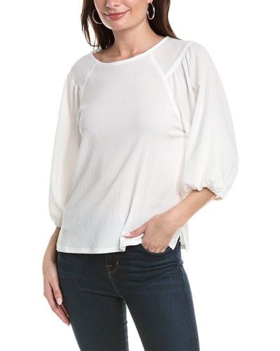 Vince Camuto Puff Sleeve Top - White