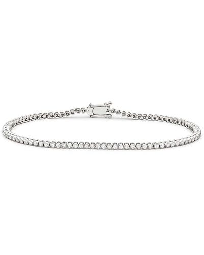 Genevive Jewelry Brilliance Cz Tennis Bezel Bracelet - White