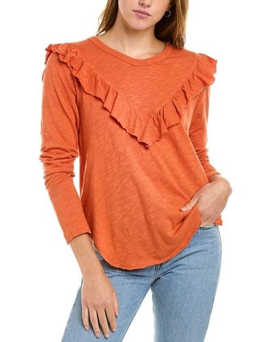 Wilt Ruffle Trim T-shirt - Orange