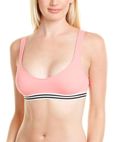 Solid & Striped The Katie V-neck Bikini Top - Pink