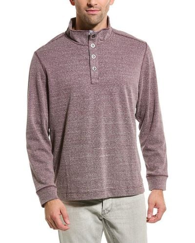 Tommy Bahama Salt Point Snap Mock Pullover - Purple