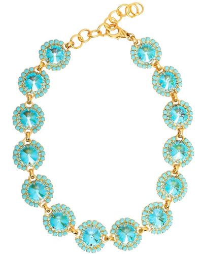 Elizabeth Cole 24k Plated Stackable Necklace - Blue