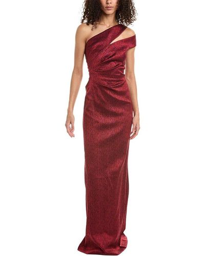 Teri Jon One-shoulder Gown - Red