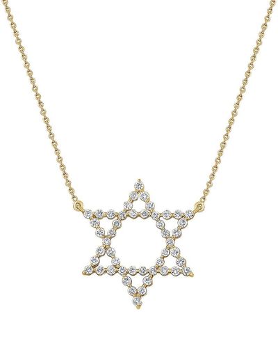 Sabrina Designs 14k 0.49 Ct. Tw. Diamond Star Of David Necklace - Metallic