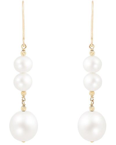 Splendid 14k 7-9mmmm Pearl Earrings - White