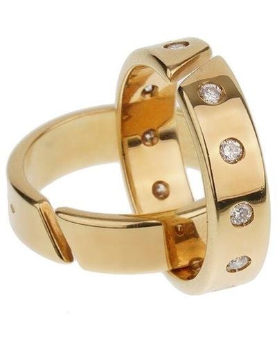 Hermès 18K 0.40 Ct. Tw. Diamond Paris Rolling Ring (Authentic Pre-Owned) - Metallic