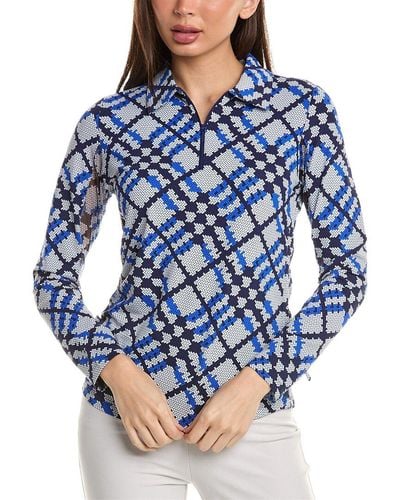 IBKUL Long Sleeve Polo Shirt - Blue