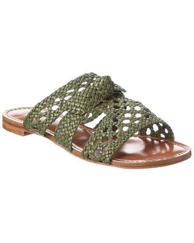 Alexandre Birman Clarita Braided Leather Sandal - Green