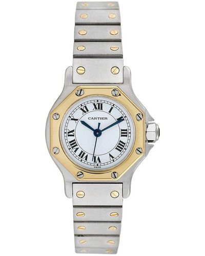 Cartier Santos Octagon Watch, Circa 1980S/1990S (Authentic Pre-Owned) - Metallic