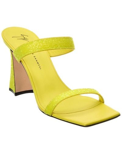 Giuseppe Zanotti Vanilla 85 Glitter Sandal - Yellow