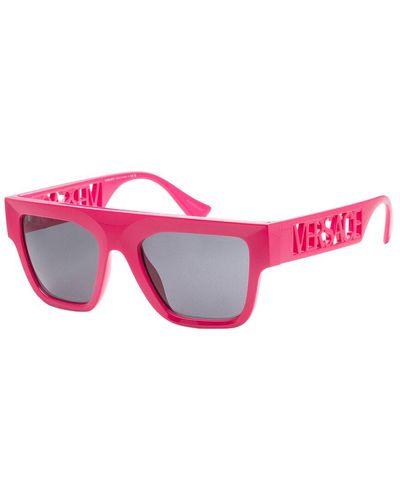 Versace Ve 4430u 536787 53mm Rectangle Sunglasses - Pink