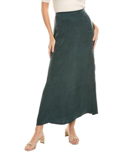 Splendid Orla Satin Maxi Skirt - Green
