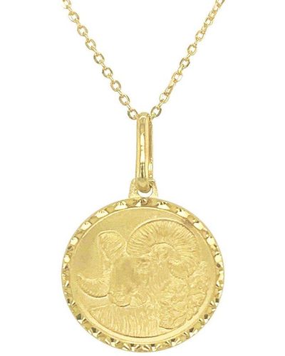 Sabrina Designs 14k Zodiac Aries Necklace - Metallic