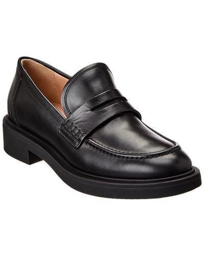 Gianvito Rossi Harris Leather Loafer - Black