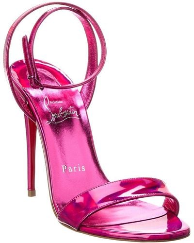 Christian Louboutin Loubigirl 100 Leather Sandal - Pink