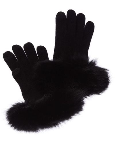 Sofiacashmere Sofiacashmere Tech Cashmere Gloves - Black