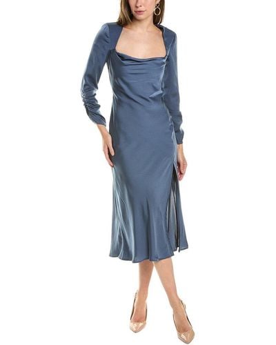 Astr Gracie Midi Dress - Blue