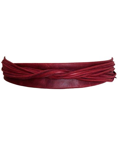Ada Riley Wrap Leather Belt - Red