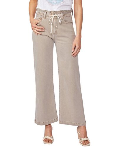 PAIGE Carly Waistband Tie Jeans - Natural