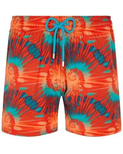 Vilebrequin Nauti Tie Dye Swim Short - Orange