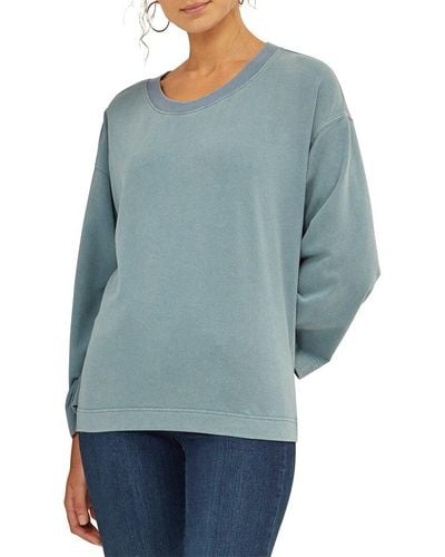 Three Dots Washed Sweater - Blue