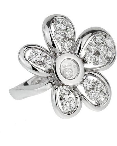 Chopard 18K 1.39 Ct. Tw. Diamond Flower Ring (Authentic Pre-Owned) - White