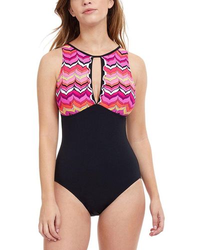 Gottex Palm Springs High Neck Cut Out One-piece - Black