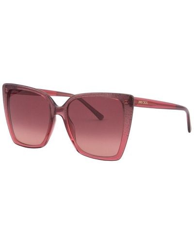 Jimmy Choo Lessie/s 56mm Sunglasses - Red