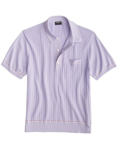 Todd Synder X Champion Silk-blend Polo Shirt - Purple