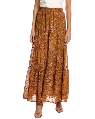 Elan Smocked Midi Skirt Resort