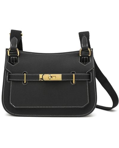 Tiffany & Fred Paris Quilted Leather Crossbody - Black