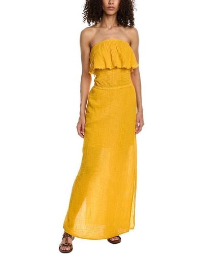 Michael Stars Tara Tube Maxi Dress - Yellow