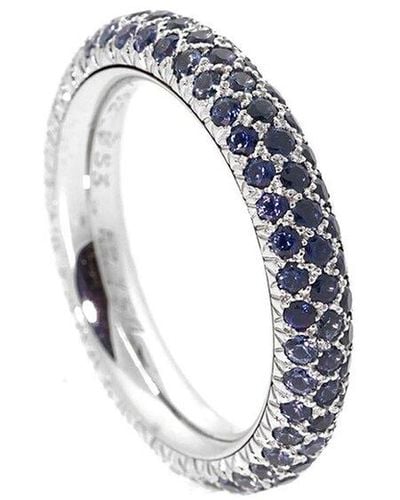 Chanel 18K 2.50 Ct. Tw. Diamond & Sapphire Eternity Ring (Authentic Pre-Owned) - Blue