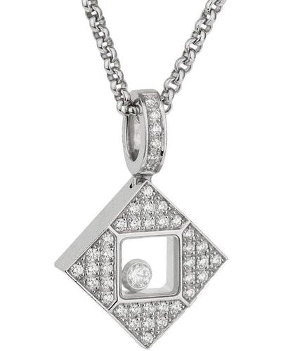 Chopard 18K 0.40 Ct. Tw. Diamond Happy Necklace (Authentic Pre-Owned) - Metallic