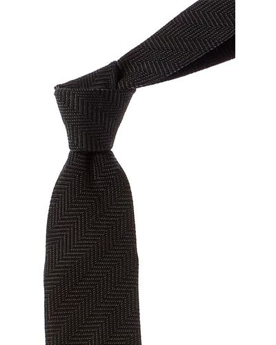 Ted Baker Thallo Charcoal Wool Tie - Black