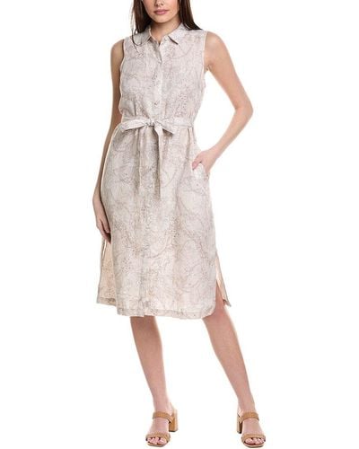 Tommy Bahama Totally Toile Linen Shirtdress - Brown