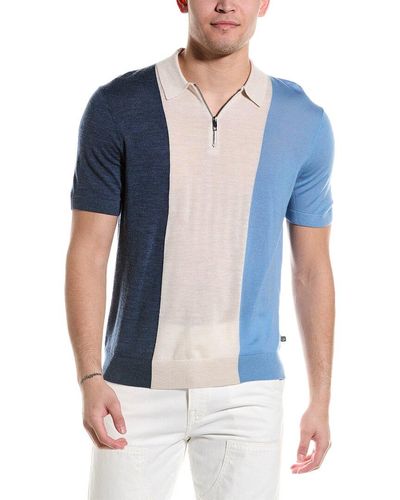 Ted Baker Swansea Wool Polo Shirt - Blue