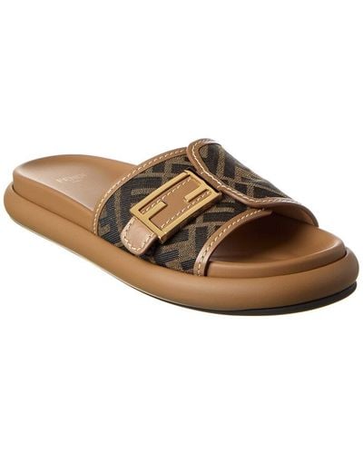 fendi sandals brown