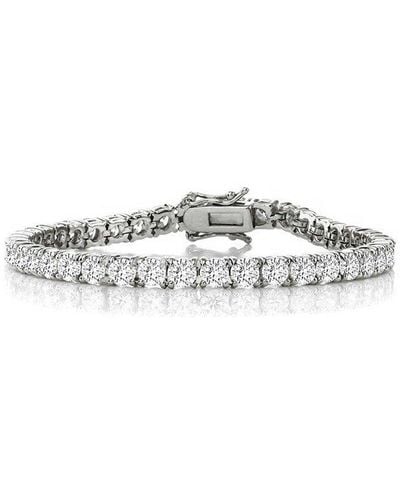 Genevive Jewelry Silver Cz Tennis Bracelet - White