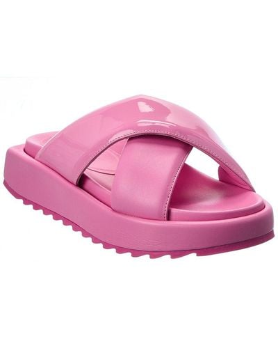Gia Borghini Leather Platform Sandal - Pink