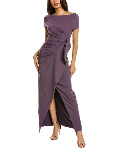 Kay Unger Franca Column Gown - Purple