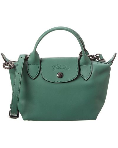 Longchamp Le Pliage Xtra Xs Leather Handbag - Green