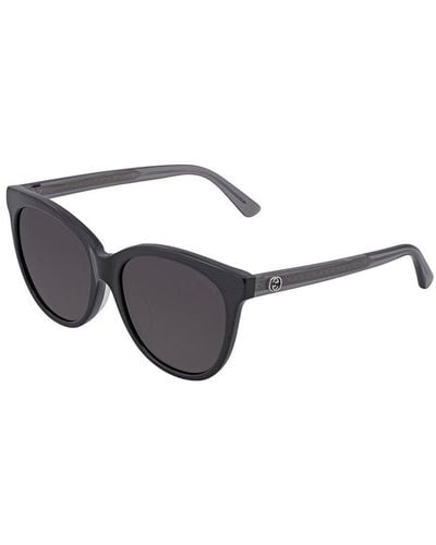 Gucci Smoke 56mm Cat Eye Sunglasses - Multicolor