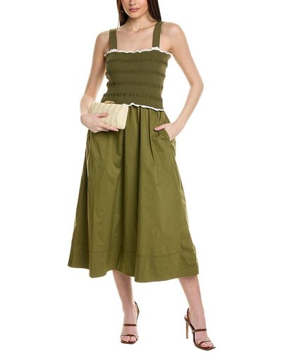Tanya Taylor Francesca Midi Dress - Green