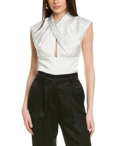 BCBGMAXAZRIA Woven Top - White