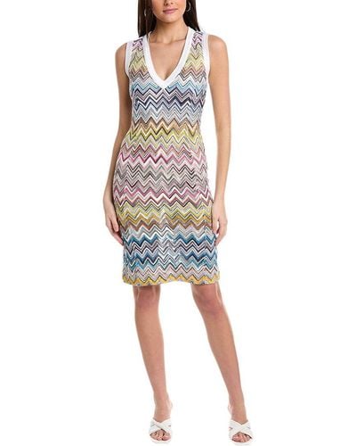 Missoni Zigzag V-neck Dress - Multicolor
