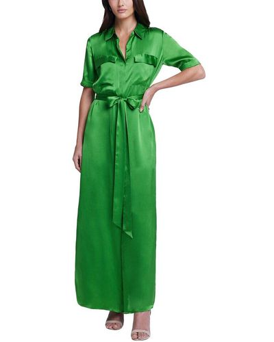 L'Agence Klement Cargo Silk Dress - Green