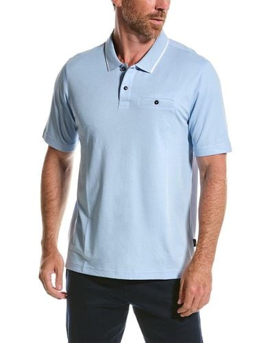 Ted Baker Galton Slub Polo Shirt - Blue