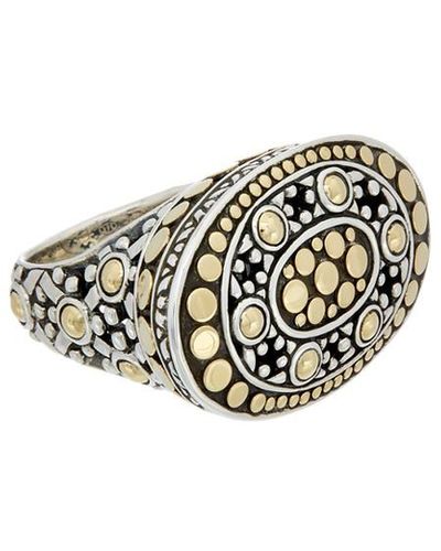 John Hardy Dot 18k & Silver Ring - White