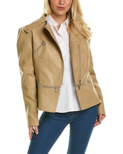 RENE LION Zip Front Jacket - Natural
